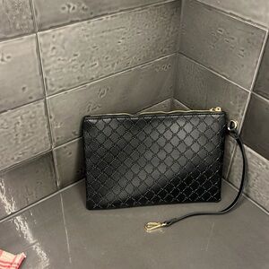 Black Anne Klein cosmetic bag